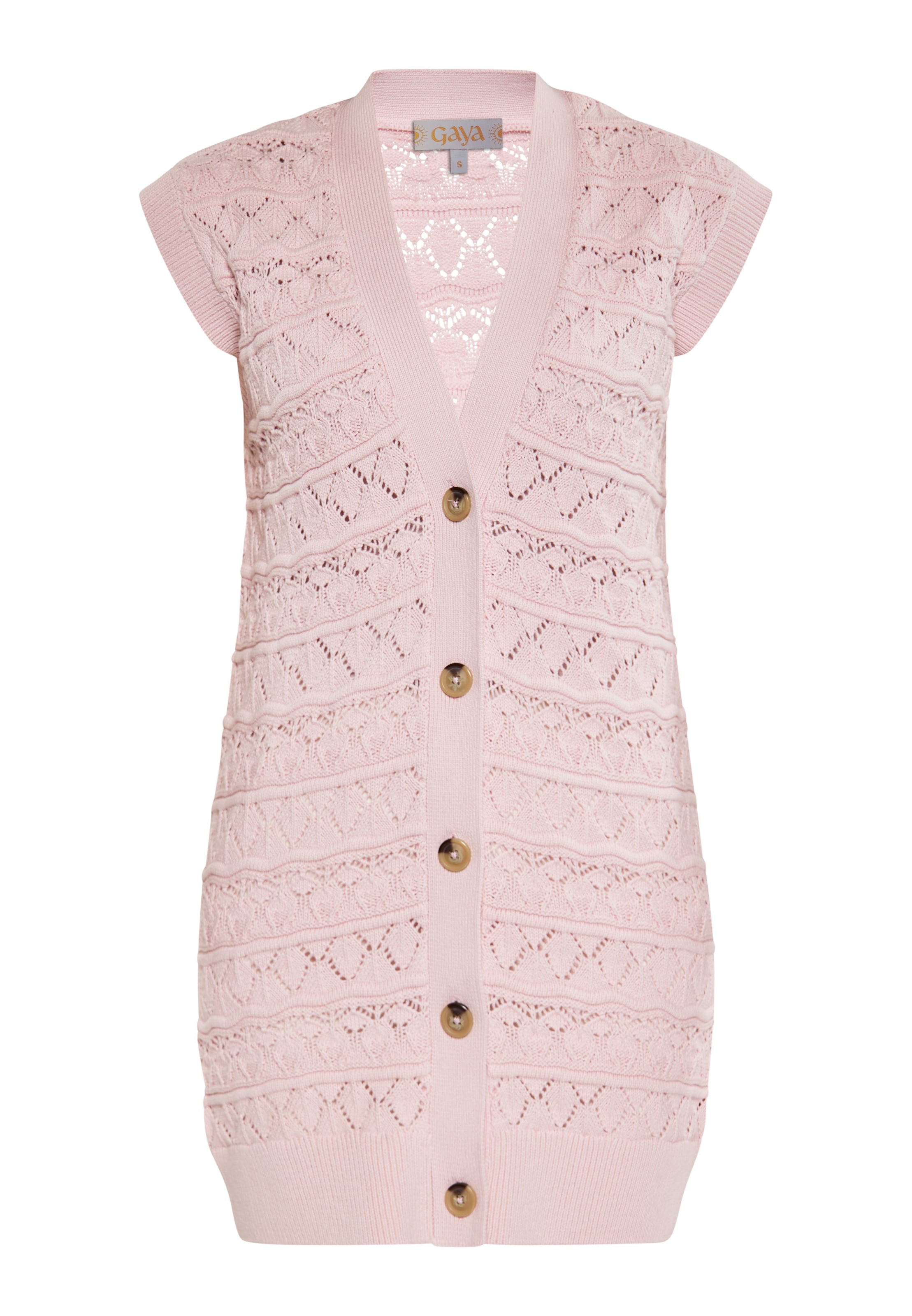 Gaya Kamizelka z dzianiny w kolorze różowy: przód