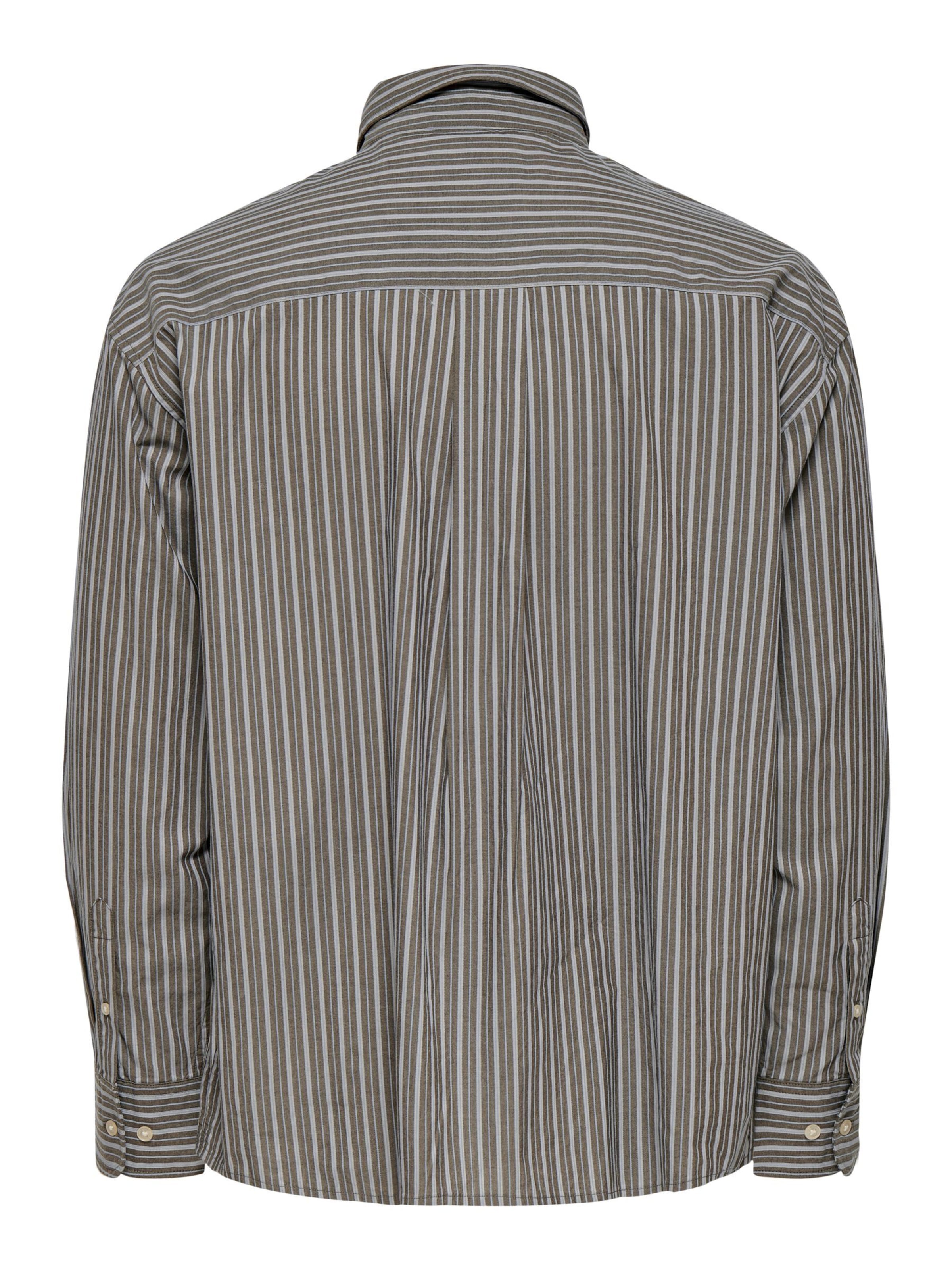 Only & Sons - Ajuste confortable Camisa 'ONSTHOMPSON' en marrón