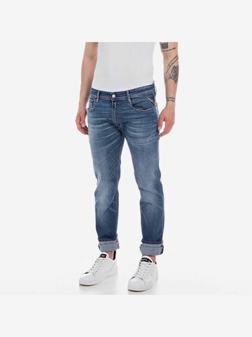 REPLAY Skinny Jeans 'Grover' in Blauw: voorkant