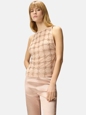 Top 'PINKO QUANDONG TOP TULLE FULL RICAMO CRISTALLI TOP' di PINKO in rosa
