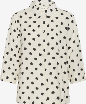 Chemisier 'Tiah' Cream en blanc : devant