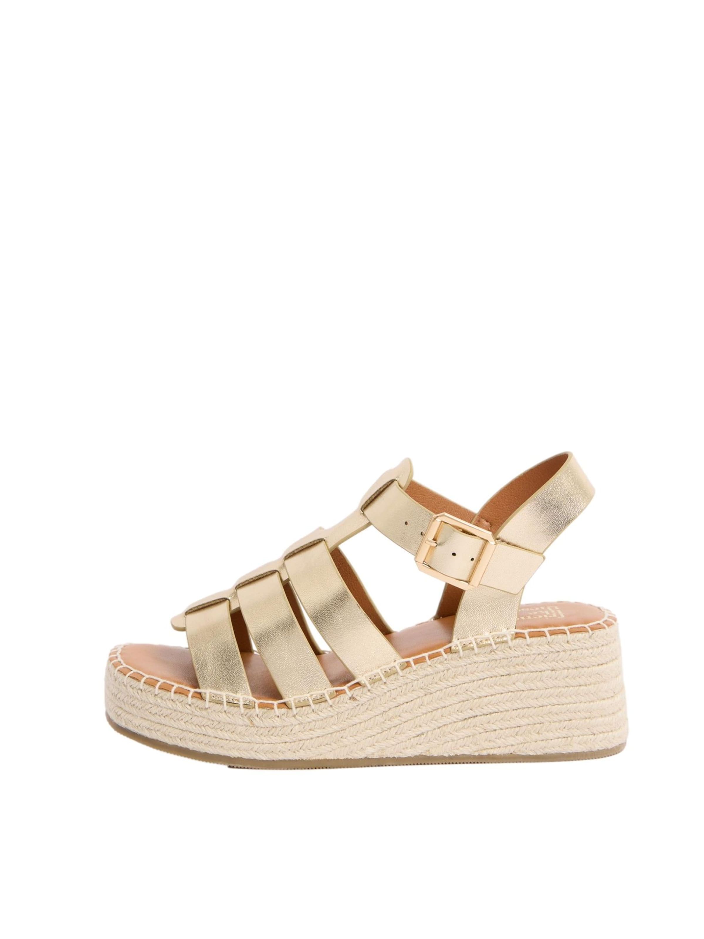 Sandalo di Friends Like These in oro: frontale