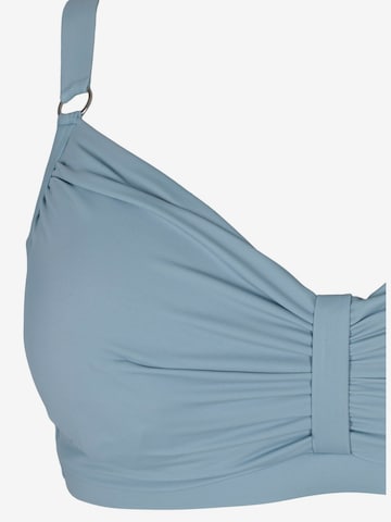 Swim by Zizzi T-Shirt Bikini zgornji del 'DUBLIN' | modra barva