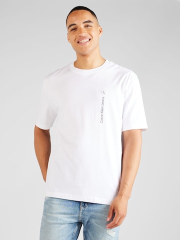 T-Shirt Calvin Klein Jeans en blanc : devant