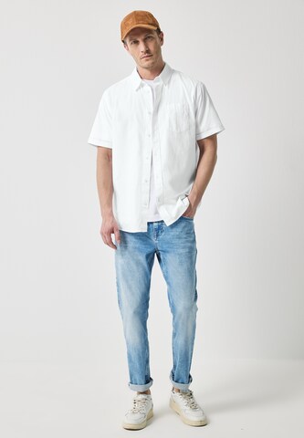 Street One MEN Regular Fit Hemd mit Struktur in Weiß