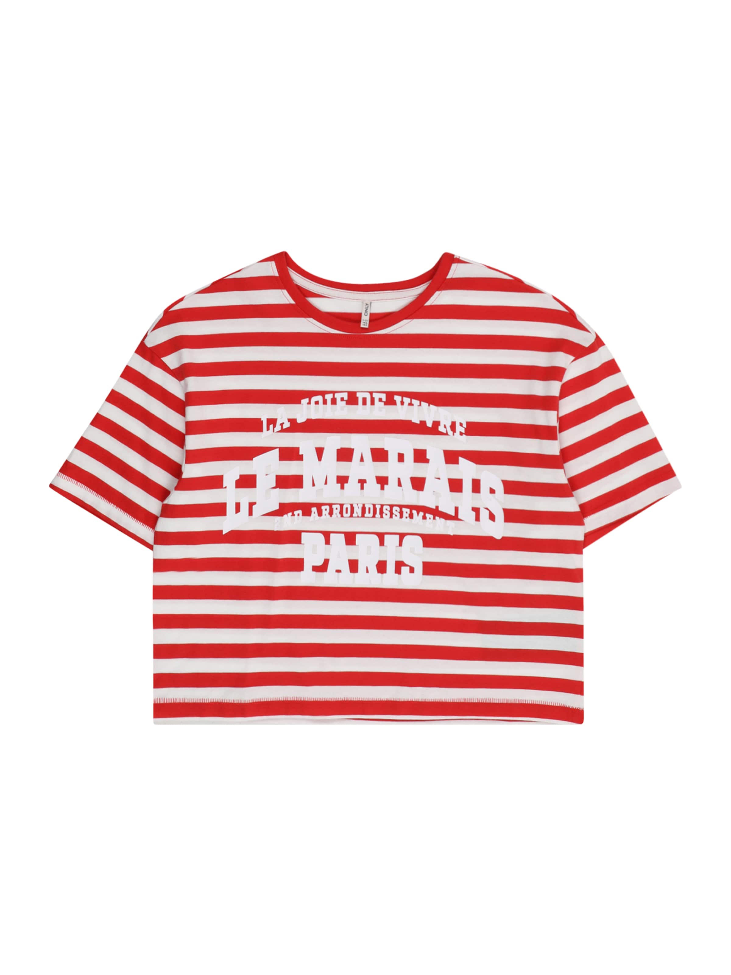 ONLY GIRLS Футболка в Красный: спереди