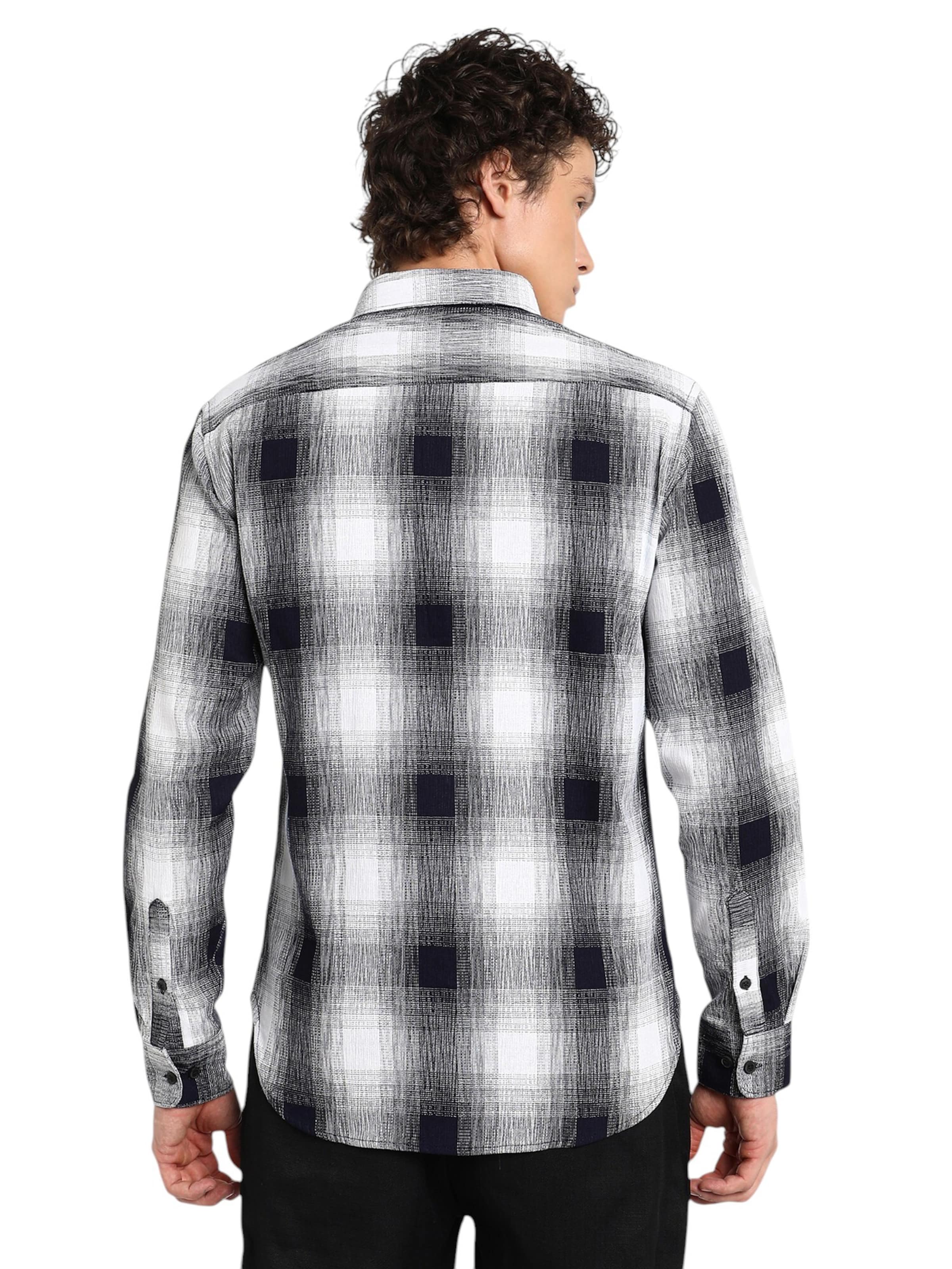 Campus Sutra - Regular Fit Camisa 'Tawnee' em cinzento
