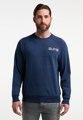 DreiMaster Maritim Sweatshirt 'Bridgeport' in Blauw: voorkant