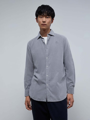 Scalpers Comfort fit Button Up Shirt 'Corduroy' in Grey: front