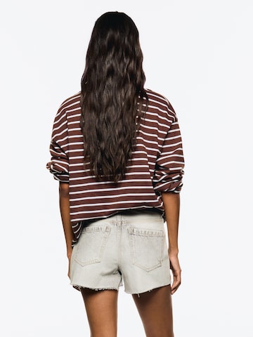 Bershka Normální Džíny – šedá