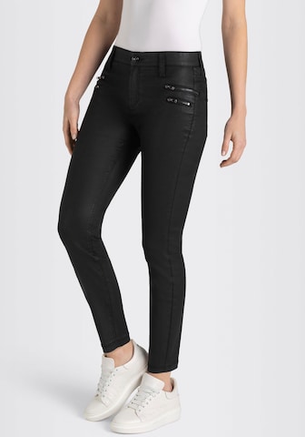 MAC Skinny Kalhoty – černá: přední strana