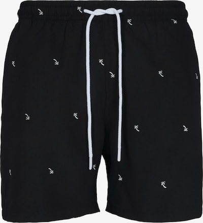 Urban Classics Shorts de bain en noir / blanc, Vue avec produit