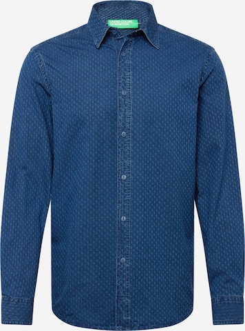 UNITED COLORS OF BENETTON Regular fit Button Up Shirt in Blue: front