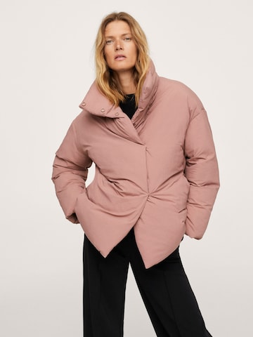 MANGO Winter Jacket 'Nata' in Pink: front