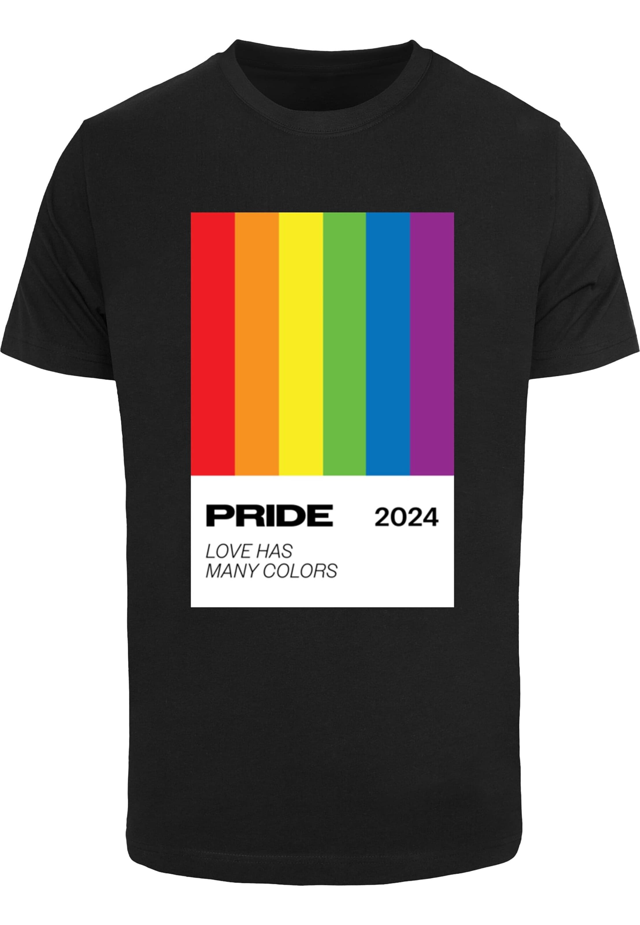 Maglietta 'Many Colors Pride' di Mister Tee in nero: frontale