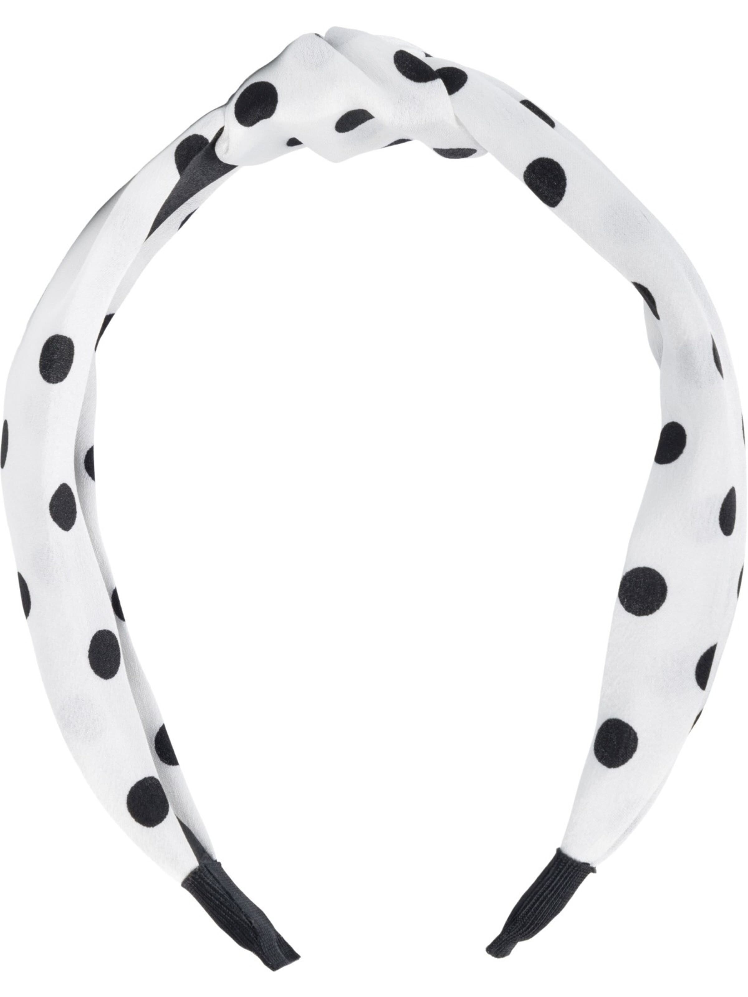 styleBREAKER Haarschmuck 'Haarreif gepunktet mit Knoten Rockabilly'‌‌‌‌‌‌‌ in Weiß