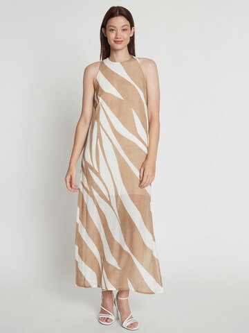 Ana Alcazar Jurk ' Rastea ' in Beige: voorkant