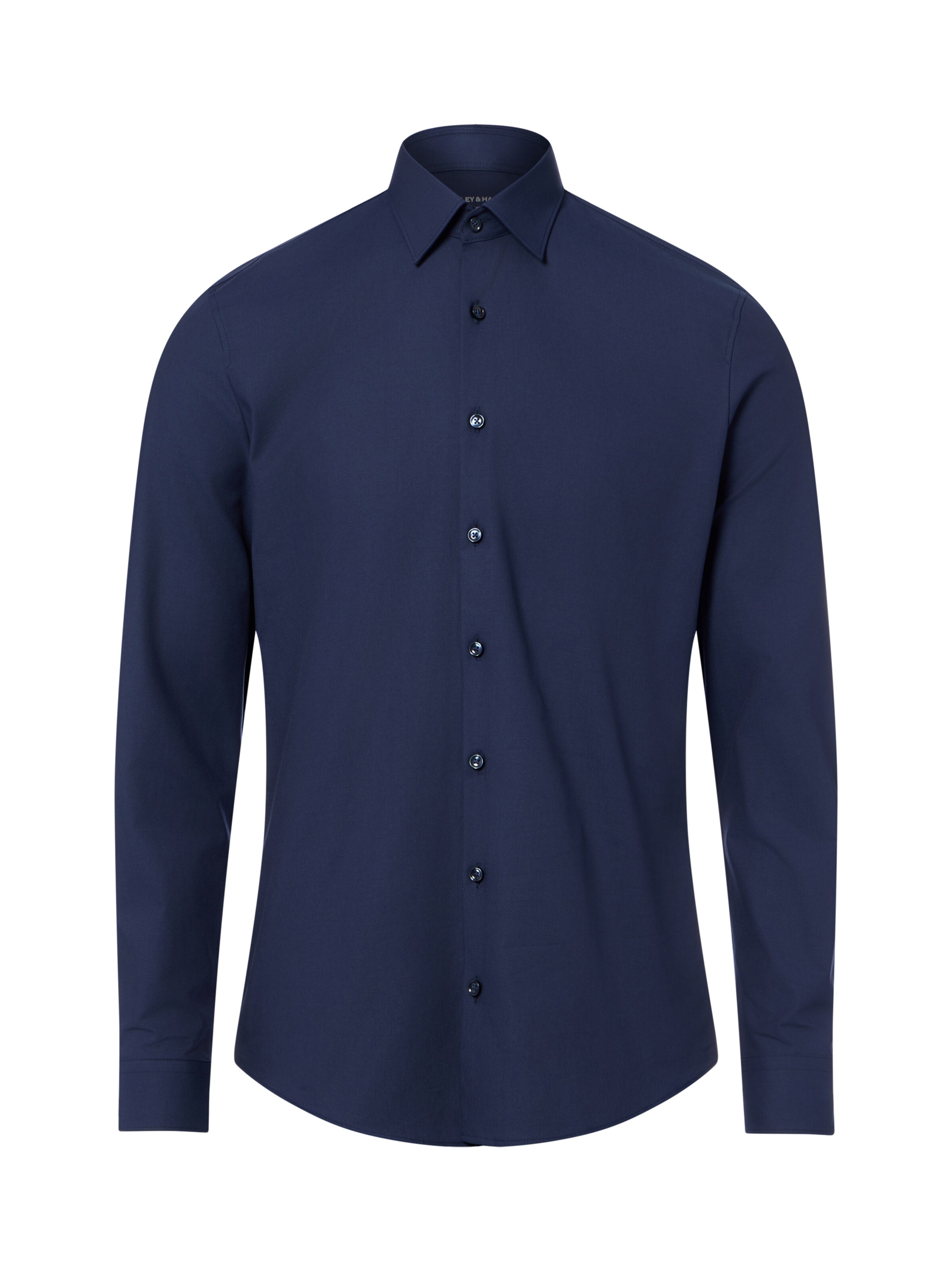 Coupe slim Chemise Finshley & Harding en bleu : devant