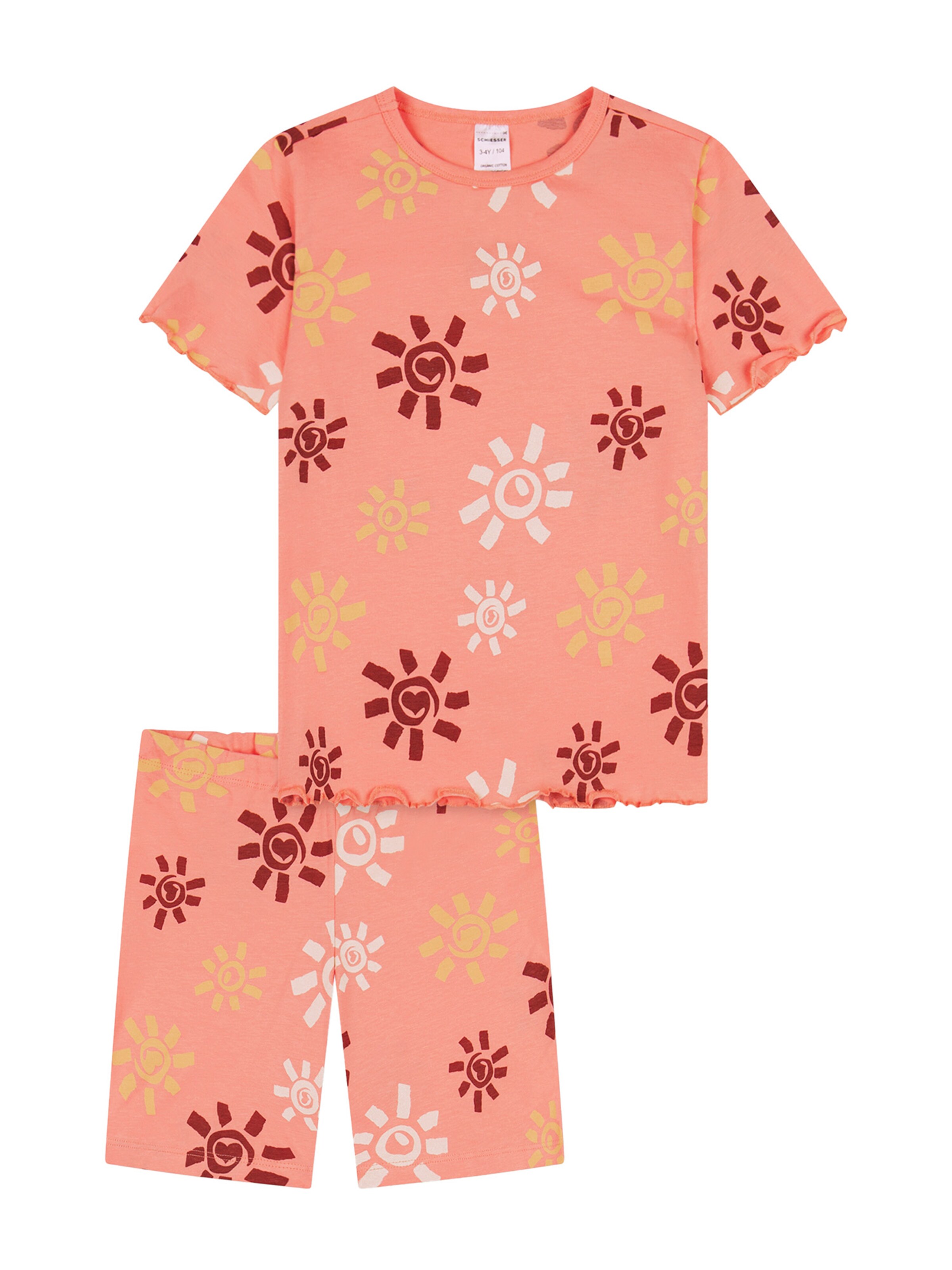 Pyjama ' Girls World ' SCHIESSER en orange : devant