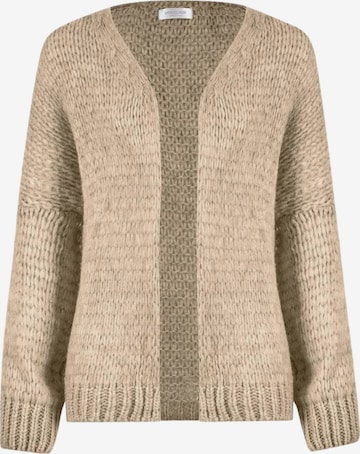 SASSYCLASSY Oversized Cardigan in Beige: front