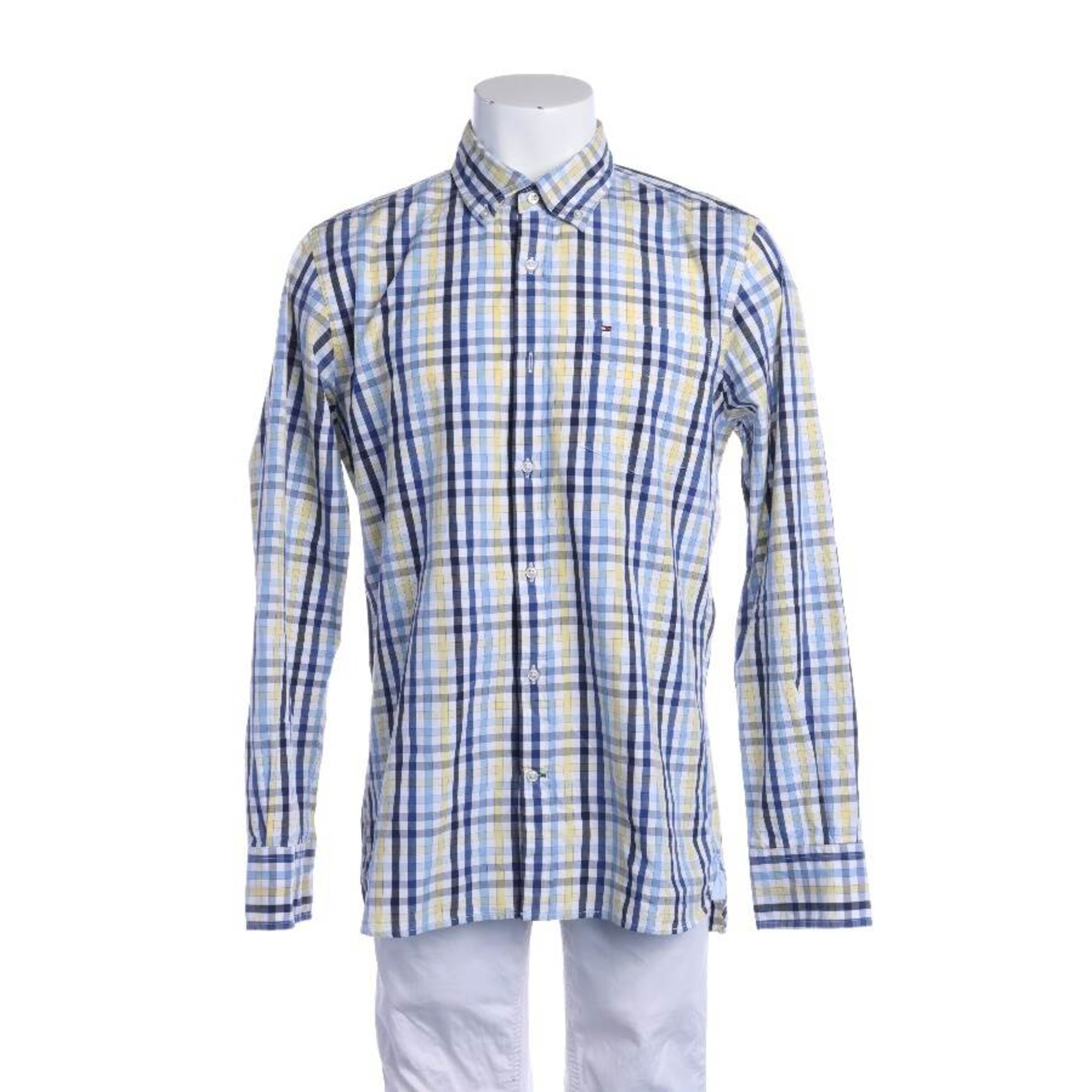 TOMMY HILFIGER Button Up Shirt in M in Mixed colors: front
