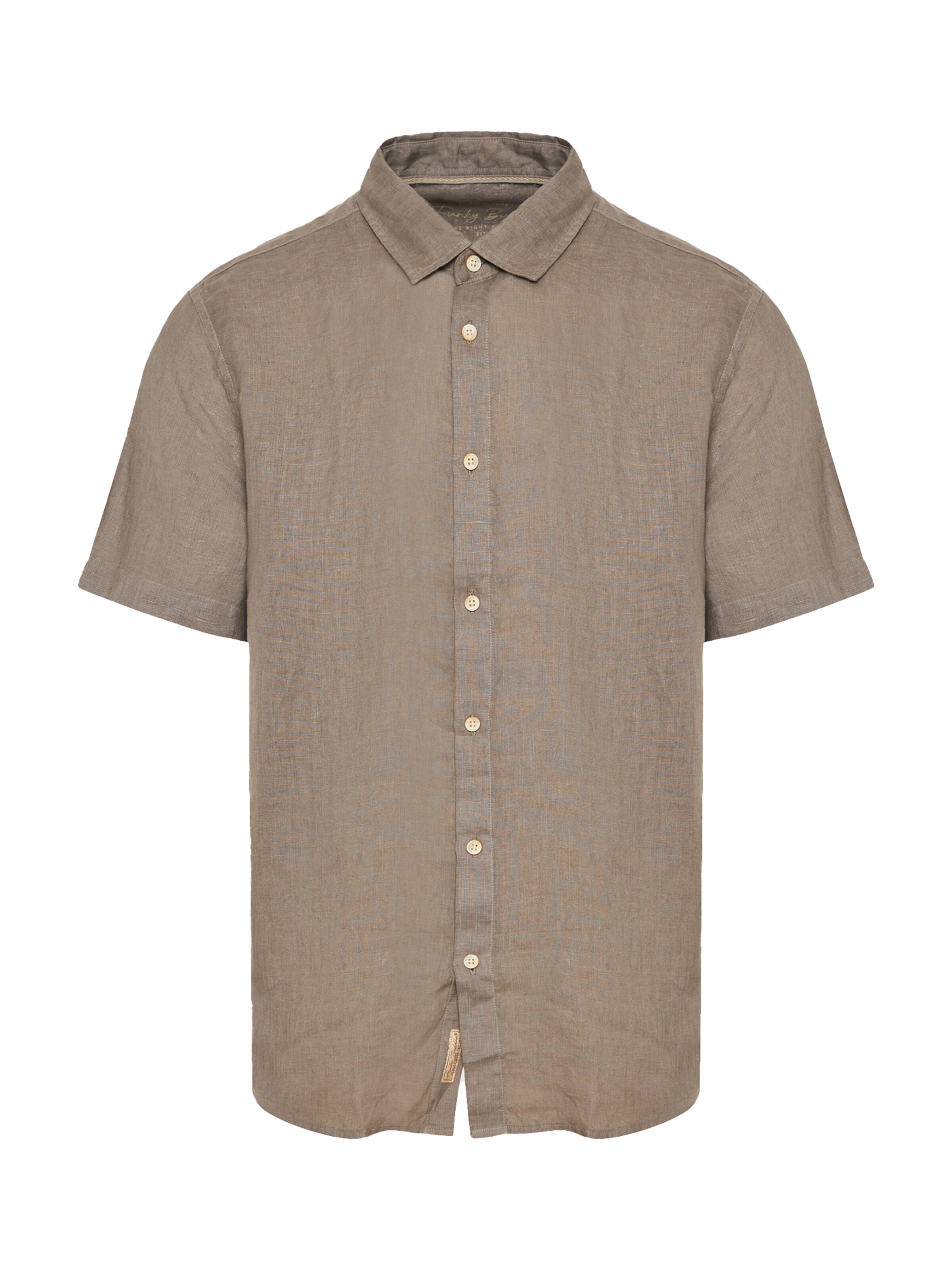 Funky Buddha Regular fit Πουκάμισο σε καφέ: μπροστά