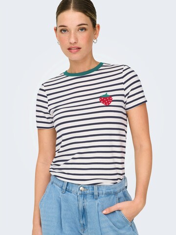 ONLY - Camiseta 'ONLHEART' en blanco