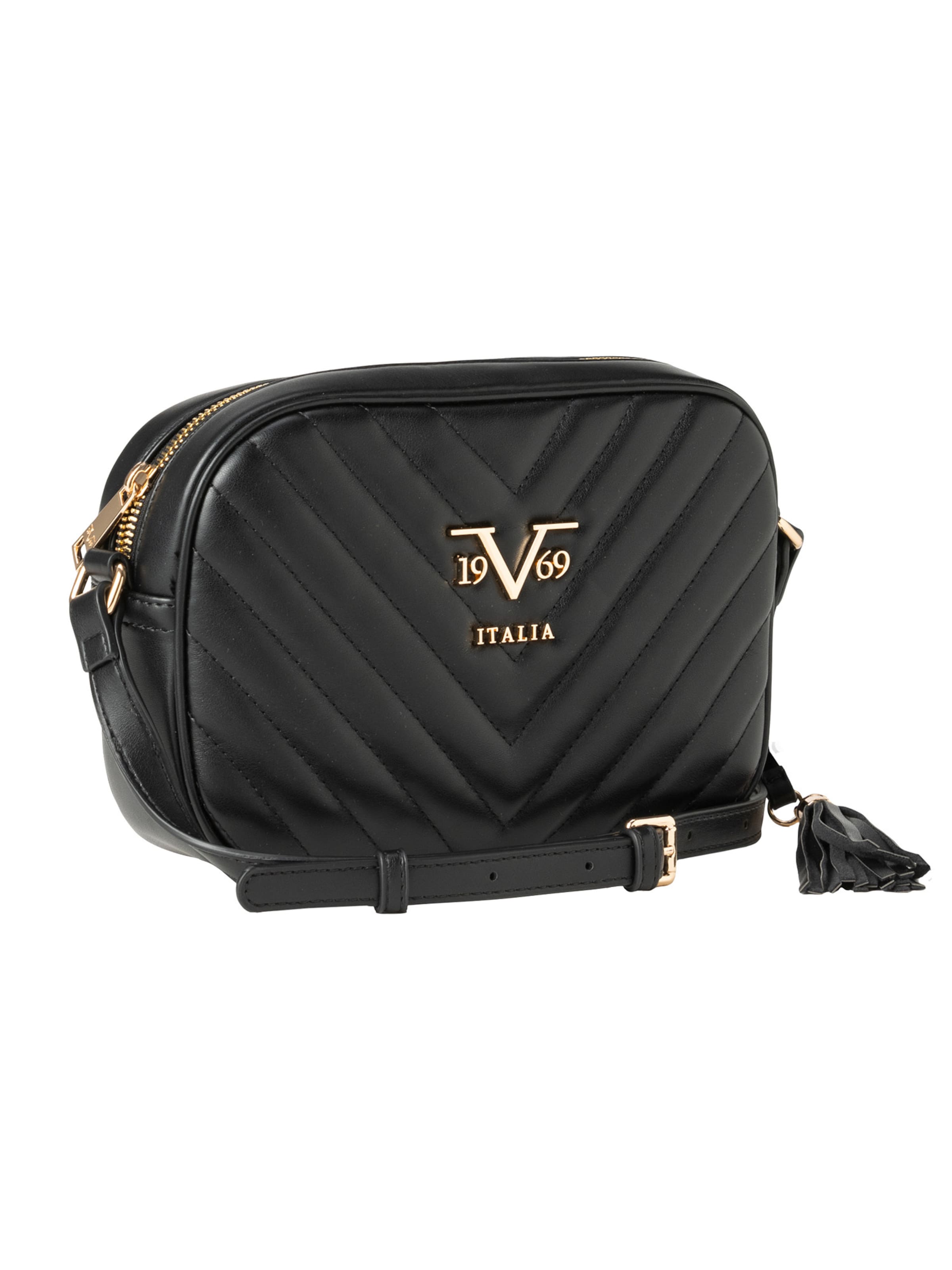 Geantă de umăr 'BLANCH' de la 19V69 ITALIA pe negru