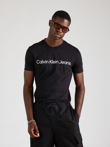 Calvin Klein Jeans Тениска в черно: отпред