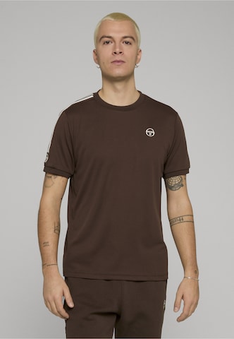 T-Shirt Sergio Tacchini en marron : devant