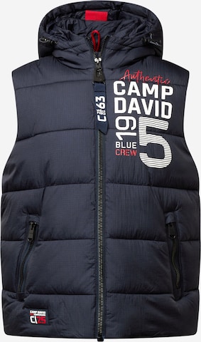 CAMP DAVID Vest in Blue: front