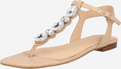 GUESS Chinelos de dedo 'Sefora' em creme / transparente, Vista do produto