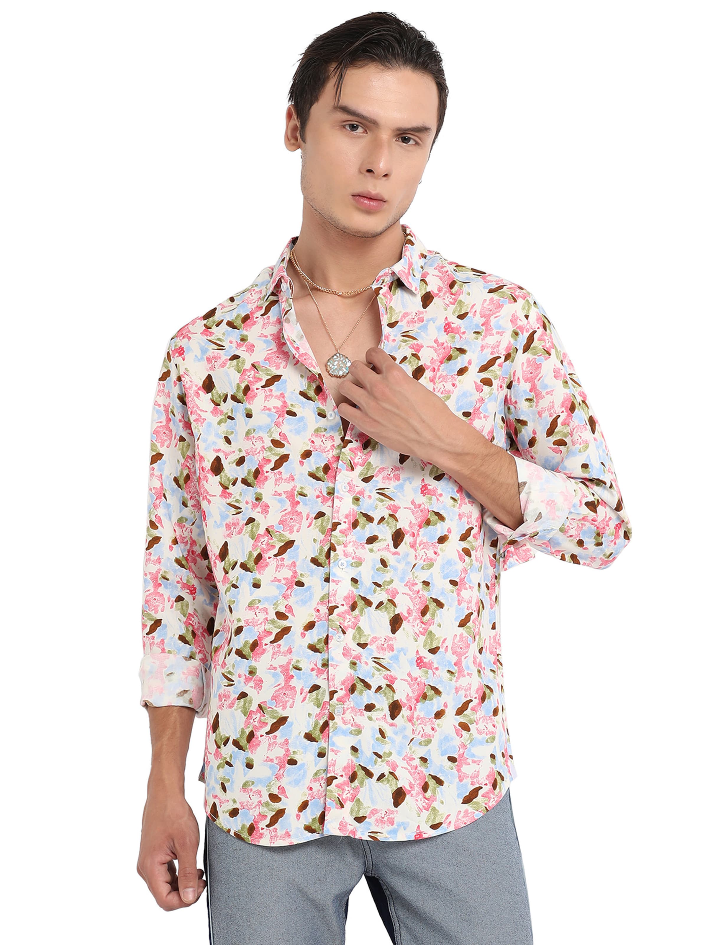 Campus Sutra Rovný strih Košeľa 'Carson' - Zmiešané farby: predná strana