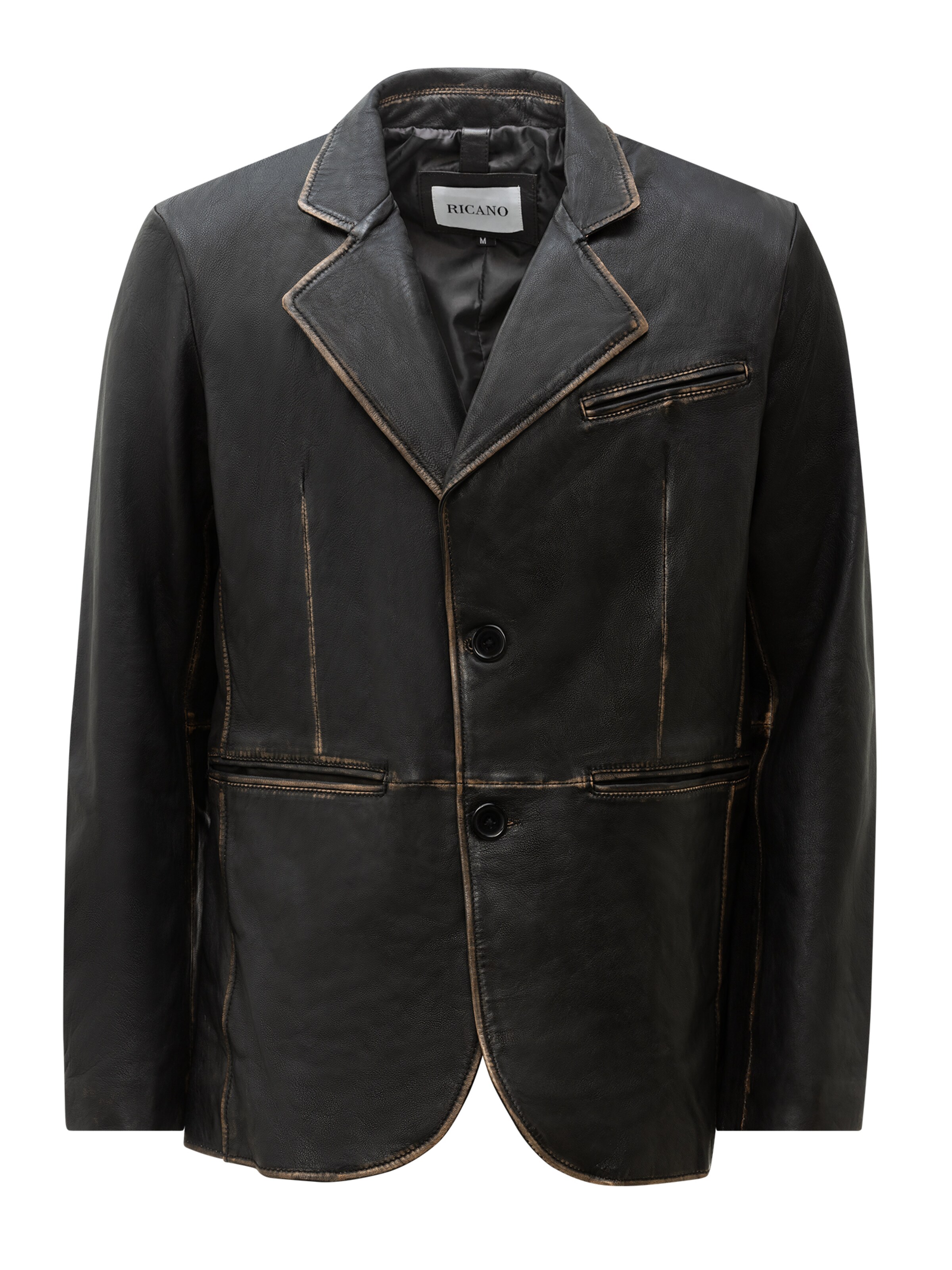 RICANO Tussenjas 'Ricardo' in Zwart: voorkant