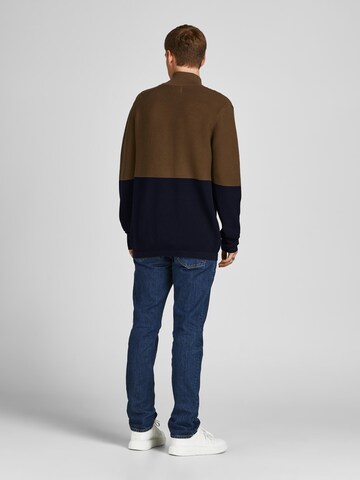 JACK & JONES Sweater 'Brooklyn' in Brown