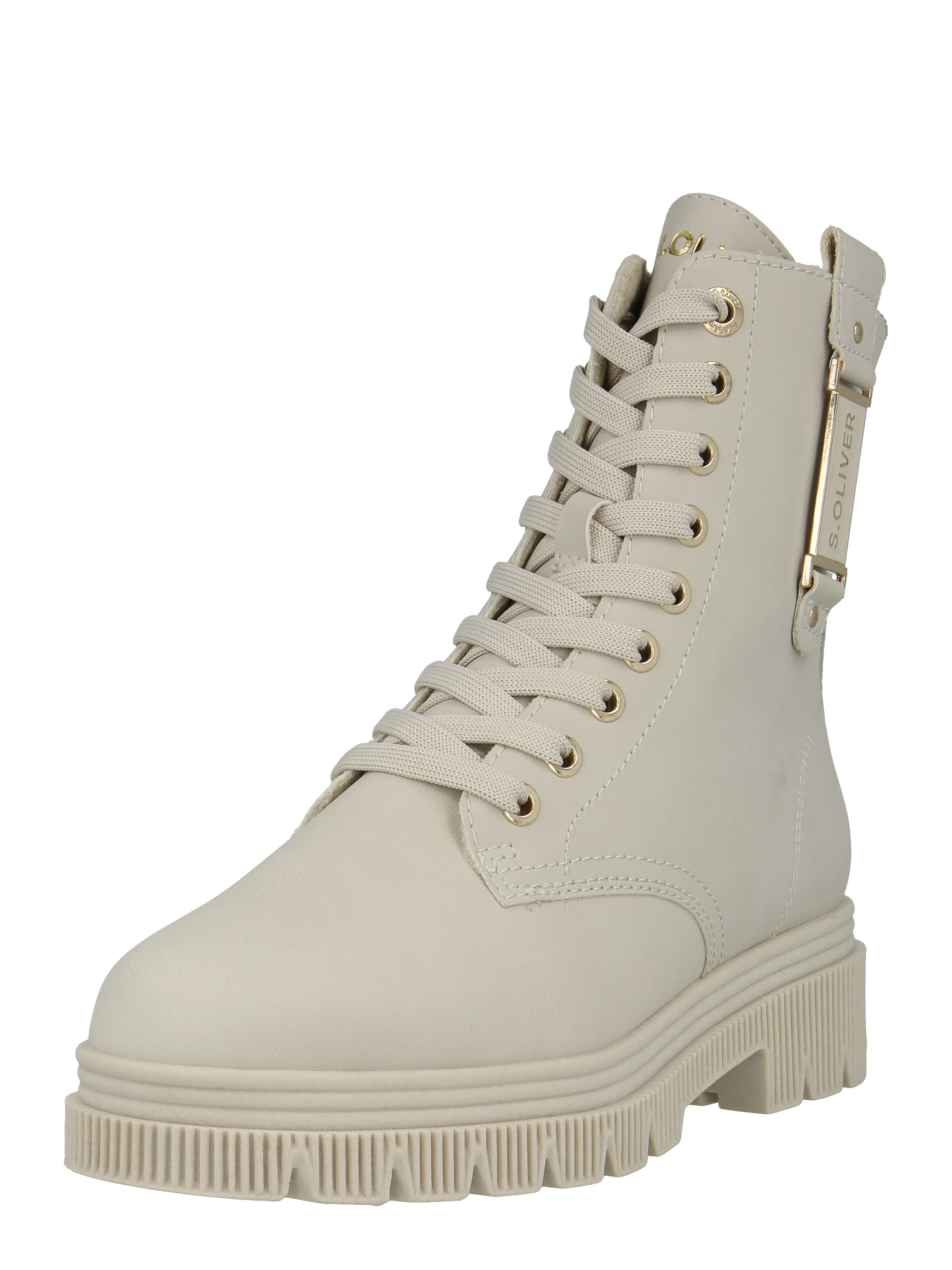 Stivaletto stringato di s.Oliver in beige: frontale