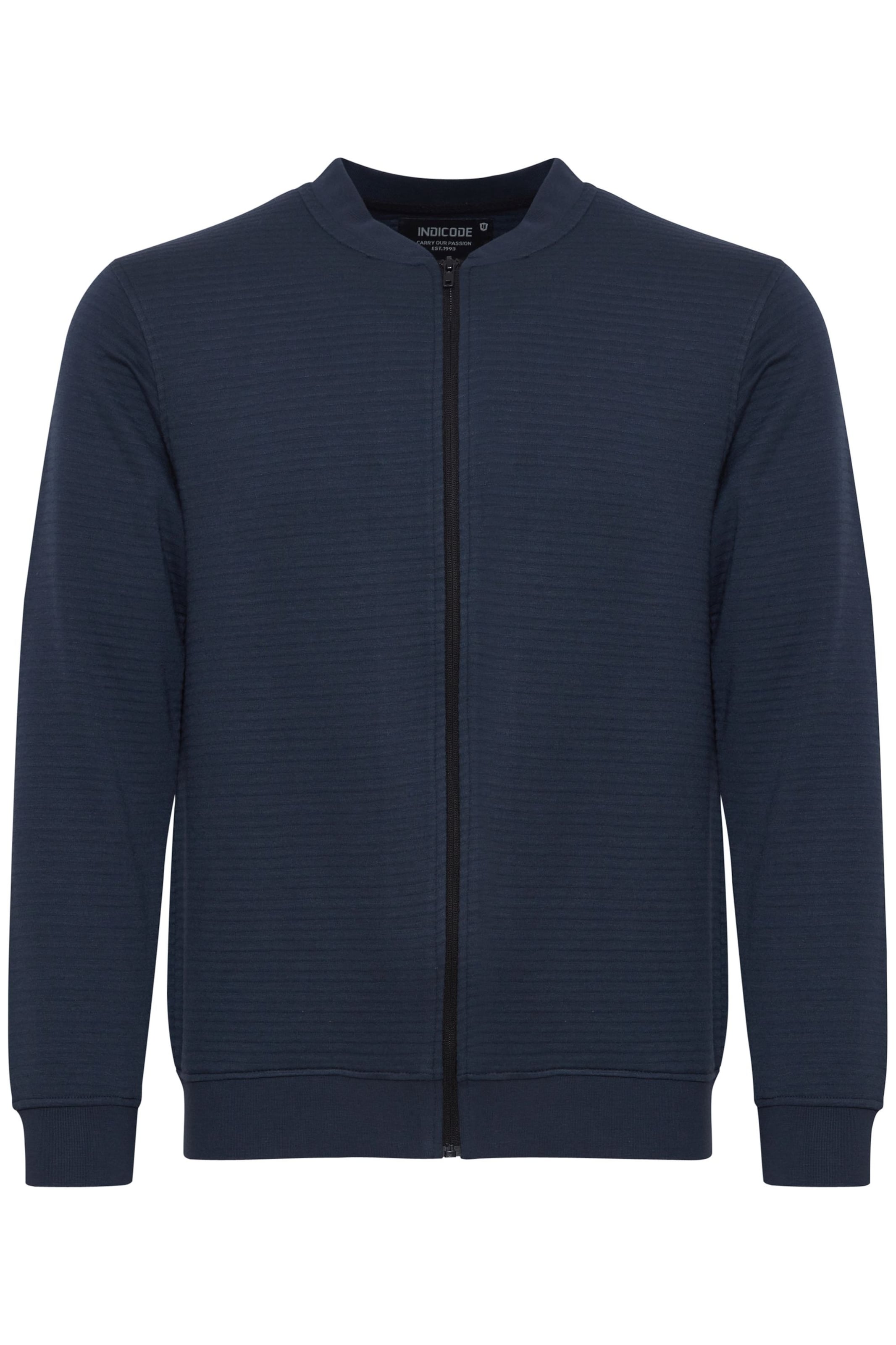 INDICODE JEANS Sweatvest &#x27;Bronte&#x27; in Blauw: voorkant