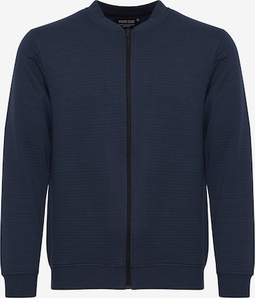 INDICODE JEANS Zip-Up Hoodie 'Bronte' in Blue: front