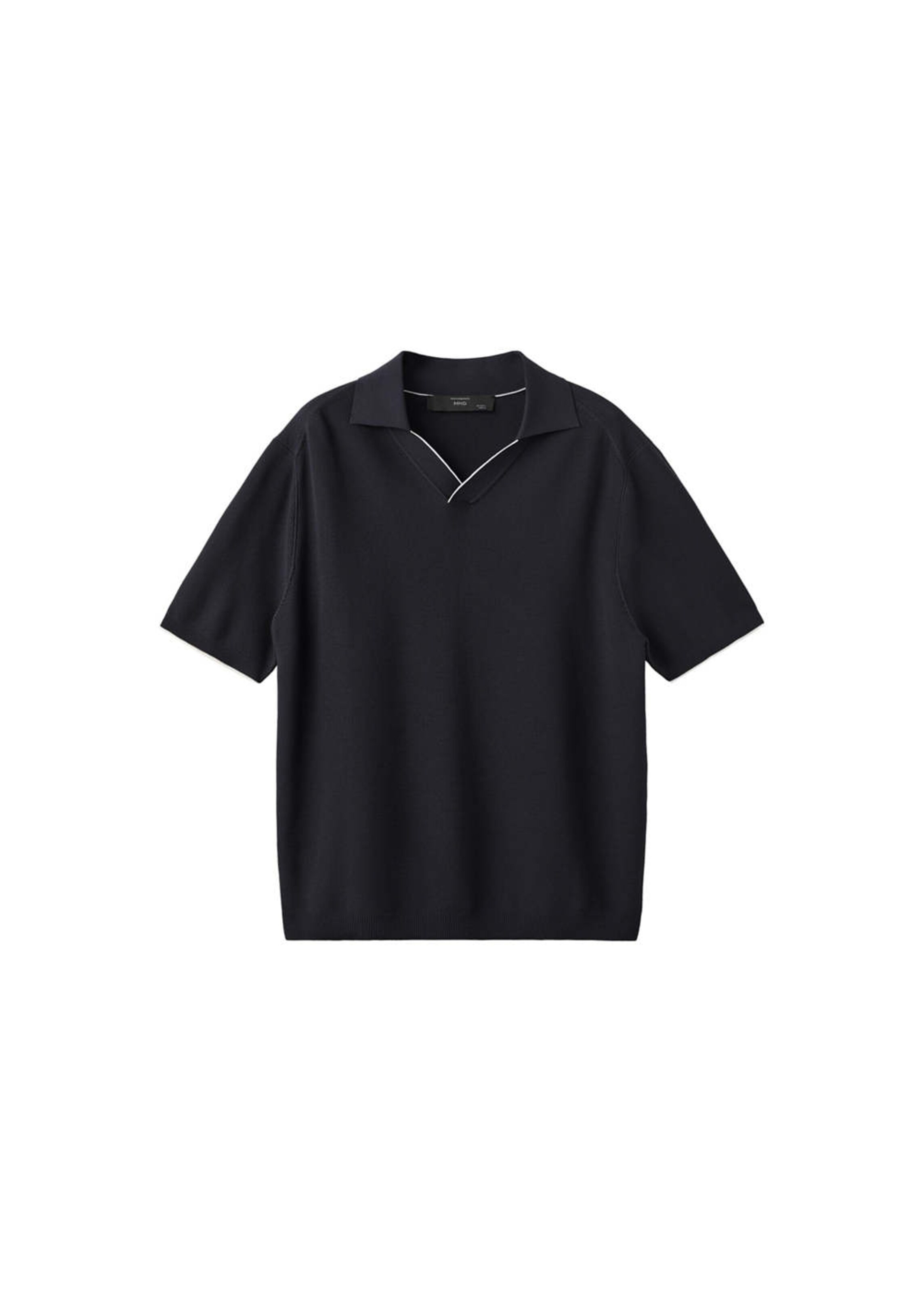 MANGO MAN Poloshirt 'Milo' in Schwarz: Vorderseite