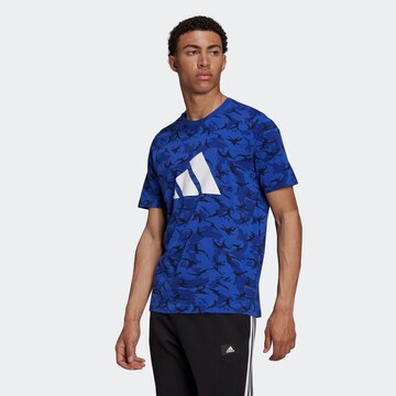 T-Shirt fonctionnel 'Future Icons' ADIDAS PERFORMANCE en bleu : devant