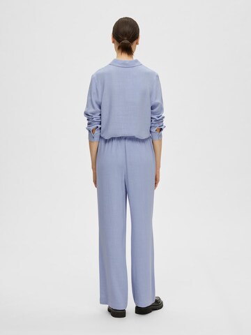 SELECTED FEMME Loose fit Pants 'VIVA-GULIA' in Blue