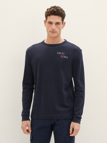 T-Shirt TOM TAILOR en bleu : devant