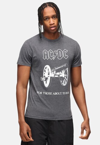 Recovered Shirt 'ACDC 'For Those About Rock'' in Grey: front