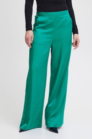 b.young Wide leg Broek 'Jimsa' in Groen: voorkant