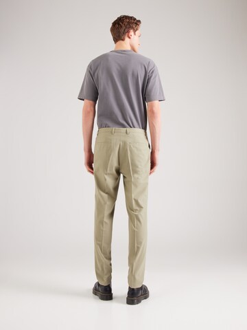 HUGO Regular Pleated Pants 'Hesten232X' in Green