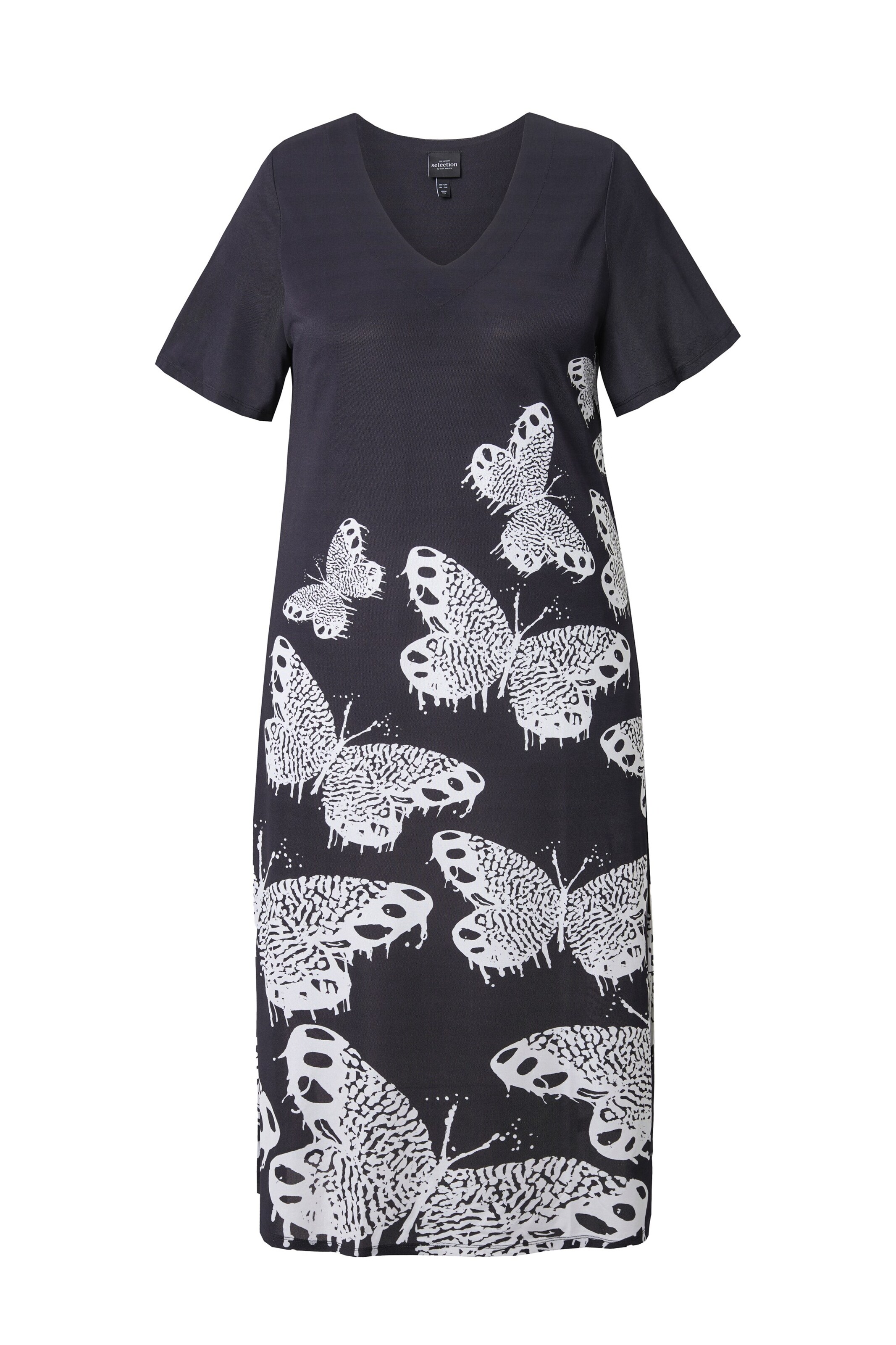 Ulla Popken Kleid in Schwarz: Vorderseite