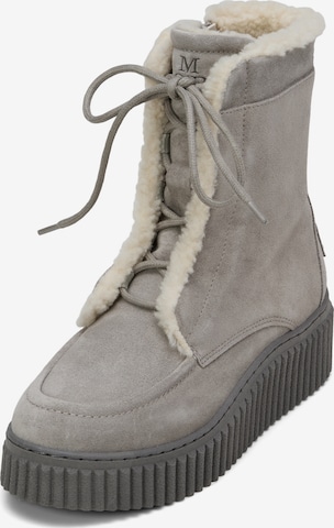Marc O'Polo Lace-up boot 'Model Bianca' in Grey: front