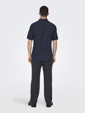 Only & Sons Slim fit Koszula 'CAIDEN' w kolorze niebieski