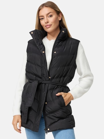 Gilet 'Cruz' Threadbare en noir : devant