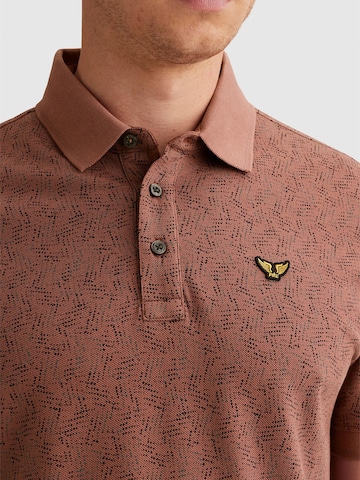 Maglietta 'Polo shirt with allover print and ribbed collar' di PME Legend in rosso